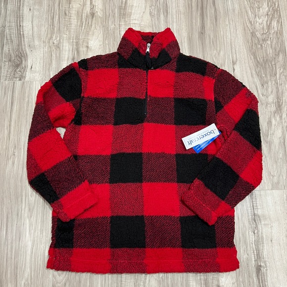 Boxercraft Unisex Sherpa Quarter-Zip Pullover 100% Super Soft Size S - Picture 3 of 13